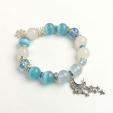 Dota 2 Crystal Maiden Bracelet – Natural Crystal & Moonstone Beads | Handmade Gamer Jewelry Gift
