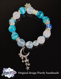 Dota 2 Crystal Maiden Bracelet – Natural Crystal & Moonstone Beads | Handmade Gamer Jewelry Gift