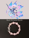 March 7th Bracelet – Honkai Star Rail Inspired Pink Cat’s Eye Gemstone Crystal Jewelry