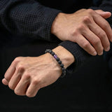 Lava Stone & Phantom Quartz Bracelet