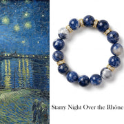 Midnight on the Rhône-Van Gogh Inspired Gemstone Bracelet
