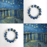 Van Gogh's Starry Night Over the Rhône inspired bracelet