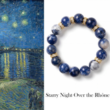 Van Gogh's Starry Night Over the Rhône inspired bracelet