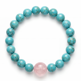 Rose Quartz & Turquoise Bracelet