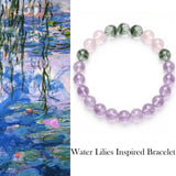 Water Lilies-Impressionist Gemstone Bracelet