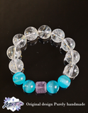Skirk Bracelet – Genshin Impact Inspired Blue Cat’s Eye Gemstone Crystal Jewelry | Abyssal Enigma Collection